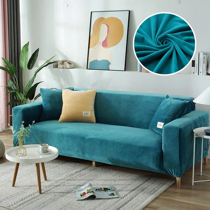 Velura – Stretch fluwelen bankhoes voor sofa’s en hoekbanken | Luxe bescherming tegen vlekken & slijtage