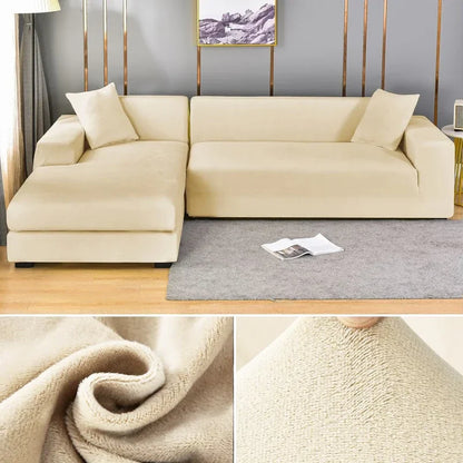 Velura – Stretch fluwelen bankhoes voor sofa’s en hoekbanken | Luxe bescherming tegen vlekken & slijtage