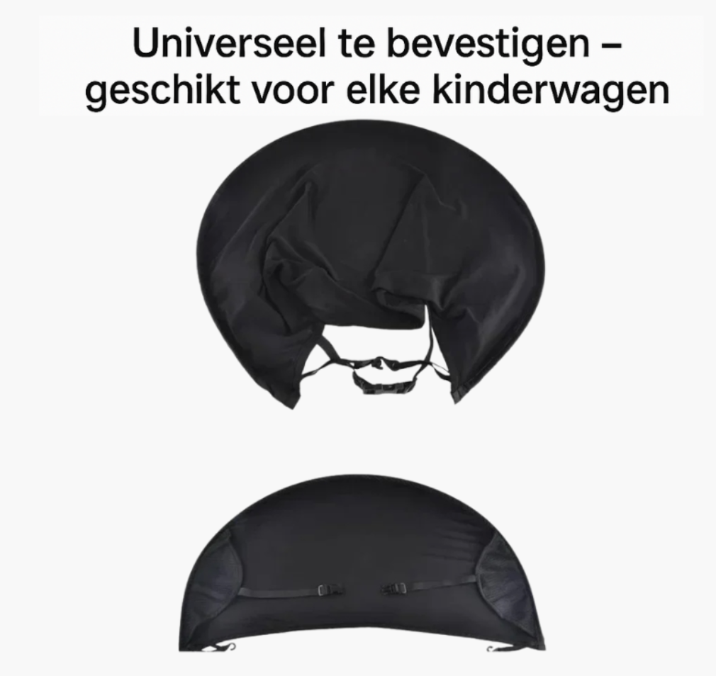 Universeel Zonnescherm voor Kinderwagens – UV-beschermend & Ademend Scherm met Verstelbare Bevestiging | Lichtgewicht & Opvouwbaar voor Onderweg