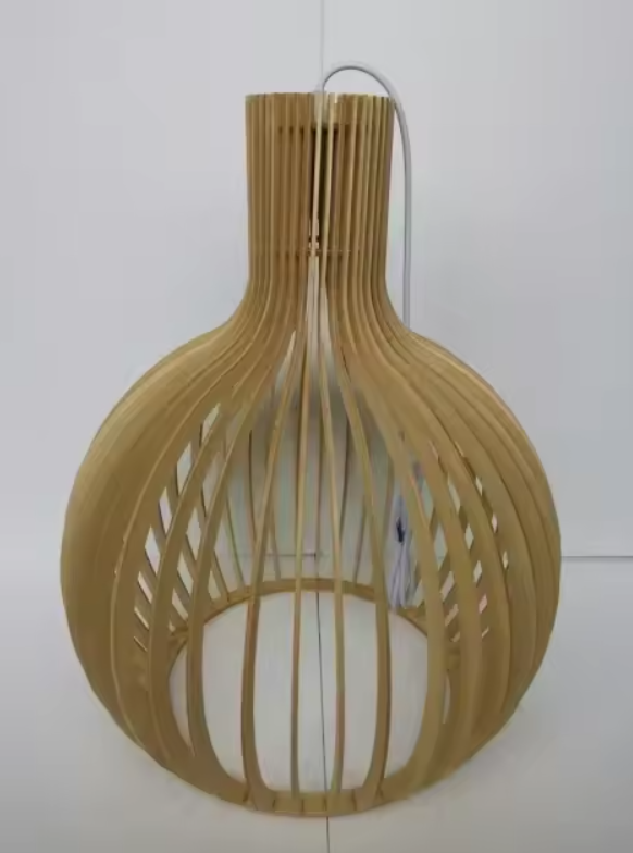 Bamboe hanglamp rond – Handgemaakt, natuurlijk design, Ø35/45 cm