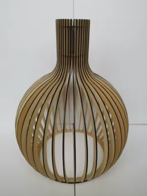 Bamboe hanglamp rond – Handgemaakt, natuurlijk design, Ø35/45 cm
