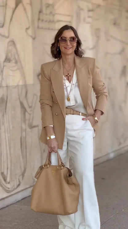 Sophie | Elegante Lange Blazer Dames met Dubbele Knoopsluiting 2