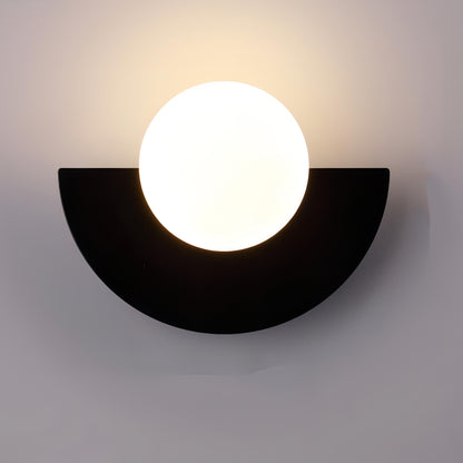 Halfronde Scandinavische Wandlamp – Everest | Minimalistisch Design in Metaal & Acryl met LED Lichtbron | Ideaal voor Hal, Slaapkamer of Woonruimte