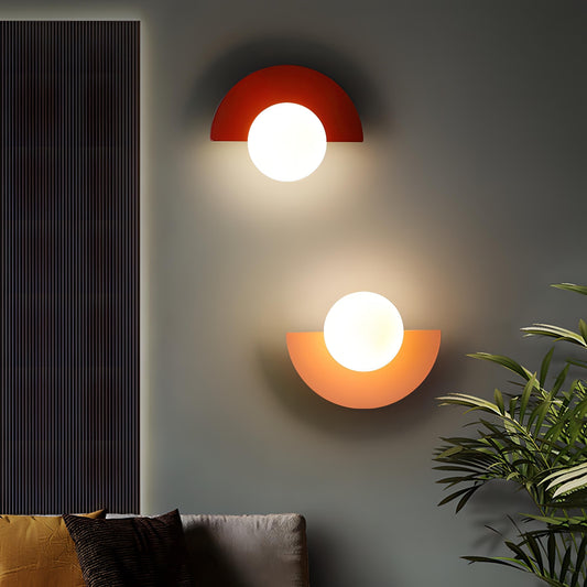 Halfronde Scandinavische Wandlamp – Everest | Minimalistisch Design in Metaal & Acryl met LED Lichtbron | Ideaal voor Hal, Slaapkamer of Woonruimte