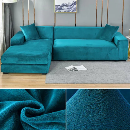 Velura – Stretch fluwelen bankhoes voor sofa’s en hoekbanken | Luxe bescherming tegen vlekken & slijtage
