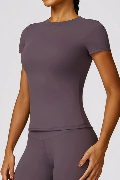 Dames sportset – seamless legging en T-shirt, high-waist en stretch