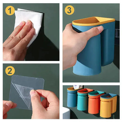 AquaStone | Stylish Space-Saving Wall-Mounted Tandenborstelhouder 10