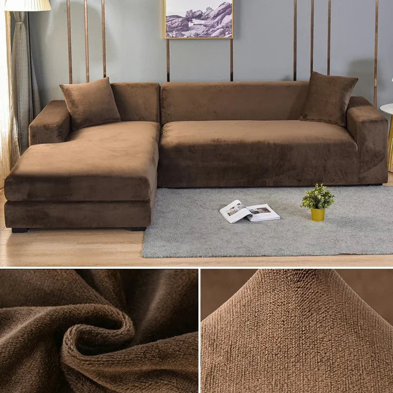 Velura – Stretch fluwelen bankhoes voor sofa’s en hoekbanken | Luxe bescherming tegen vlekken & slijtage
