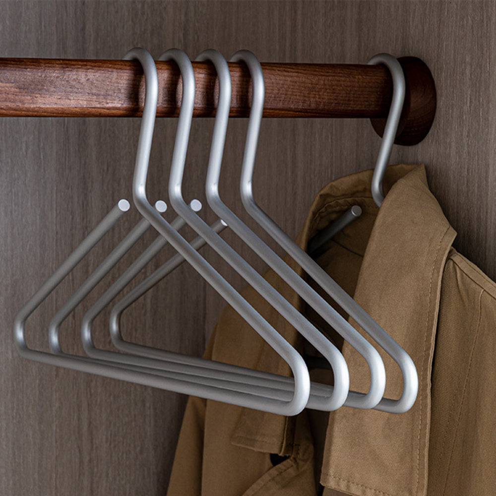 Luxe Metalen Kleerhangers – Mattgoud & Zilver Design, Ruimtebesparend en Extra Stevig (Set van 5)