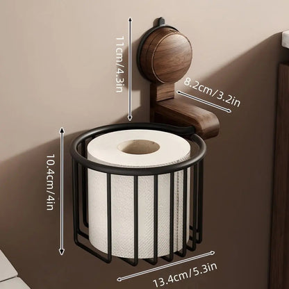 WalnutCraft | Elegant Rustic Wall-Mounted Toilet Paper Holder 5