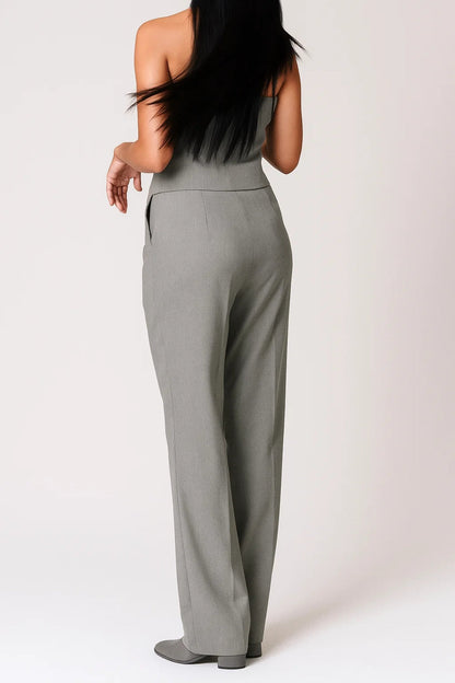 Dames co-ord set – gilet, rechte pantalon, zakelijk & chic