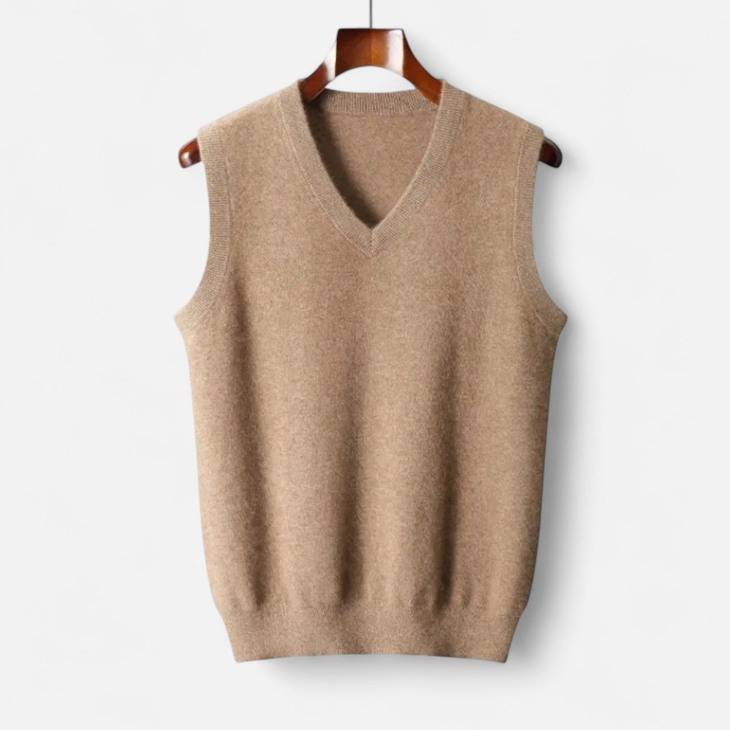 Heren merinowol V-hals-gilet