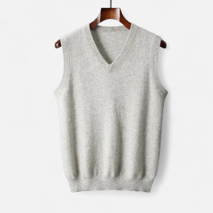 Heren merinowol V-hals-gilet