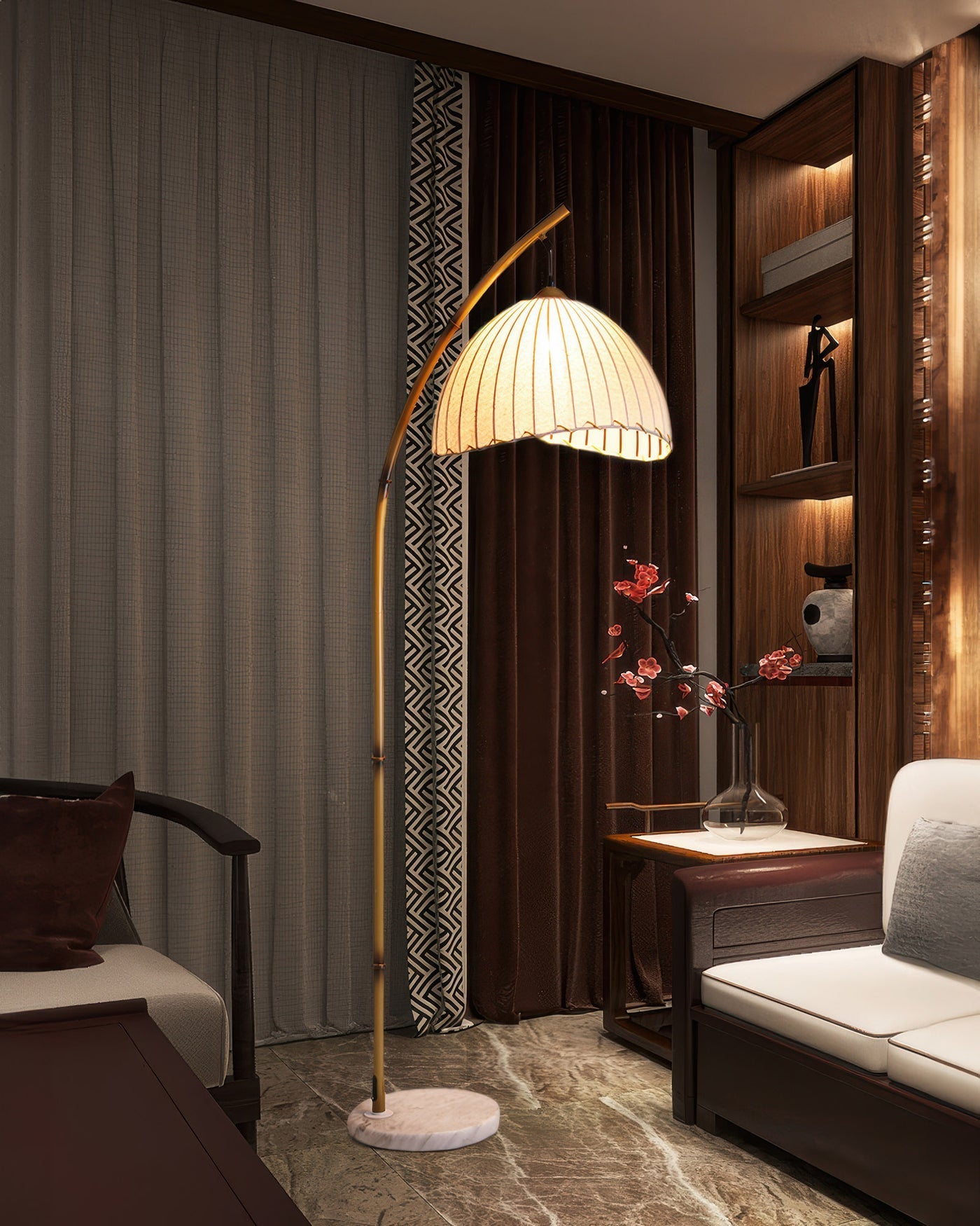 Balance Bamboo Vloerlamp – Natuurlijke Wabi-Sabi Verlichting