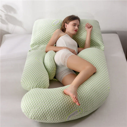 U-vorm Lichaamskussen – Ergonomisch, Ademend & Wasbaar 82×168 cm