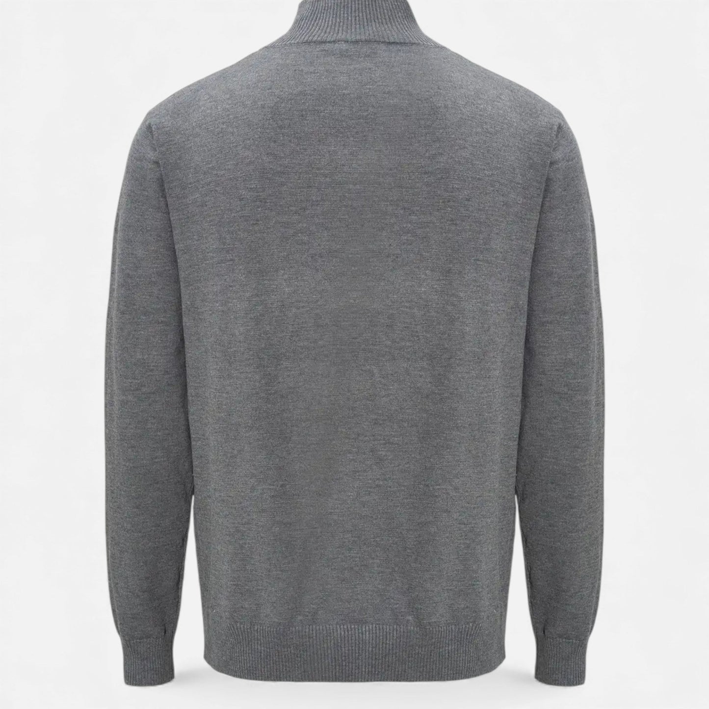 Heren pull-over met opstaande kraag – casual gebreide trui met stretch