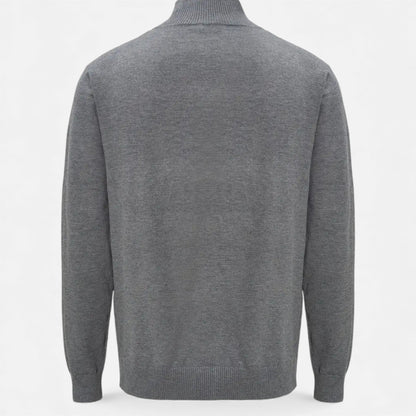 Heren pull-over met opstaande kraag – casual gebreide trui met stretch