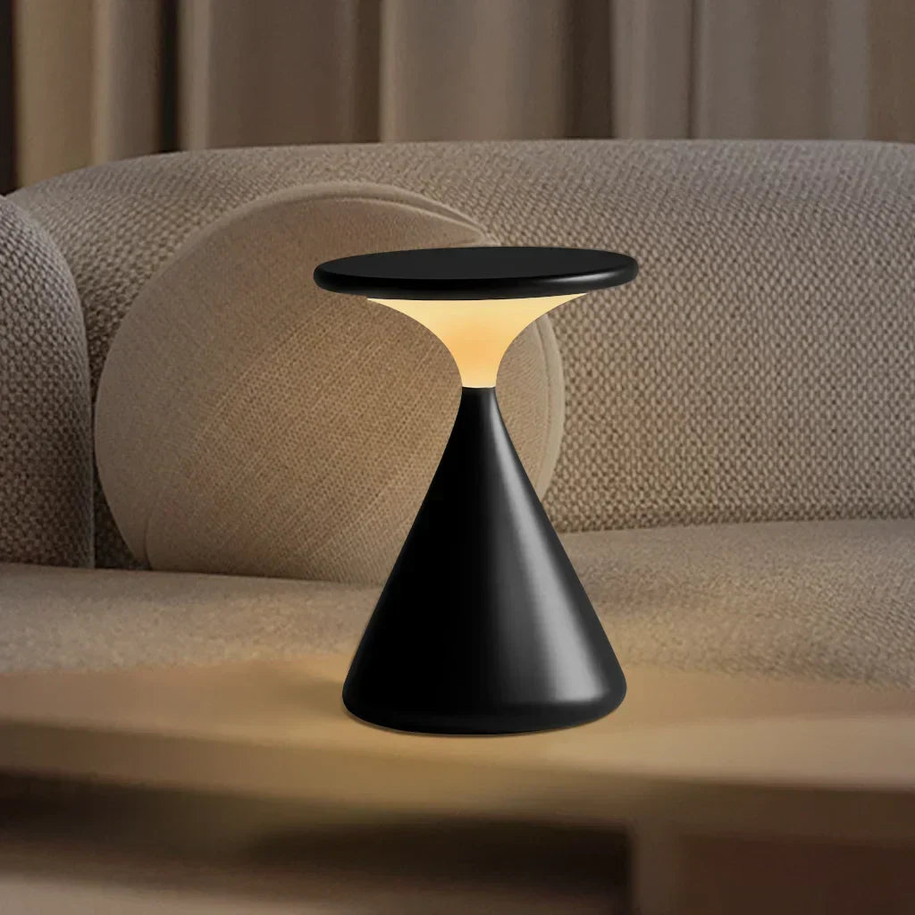 Dimbare LED tafellamp zonder snoer – Moderne acculamp in zand, wit en zwart