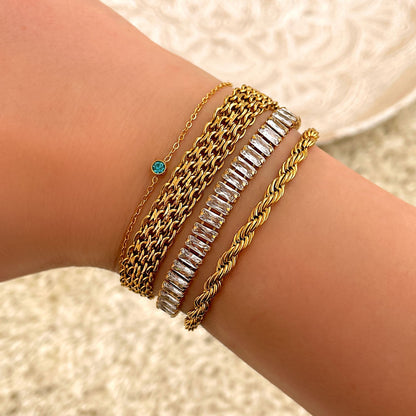 Geboortesteen Armband – Verstelbare Armband van Verguld 925 Sterling Zilver in Goud of Zilver | 12 Symbolische Steenkleuren per Geboortemaand | Luxe Verpakking