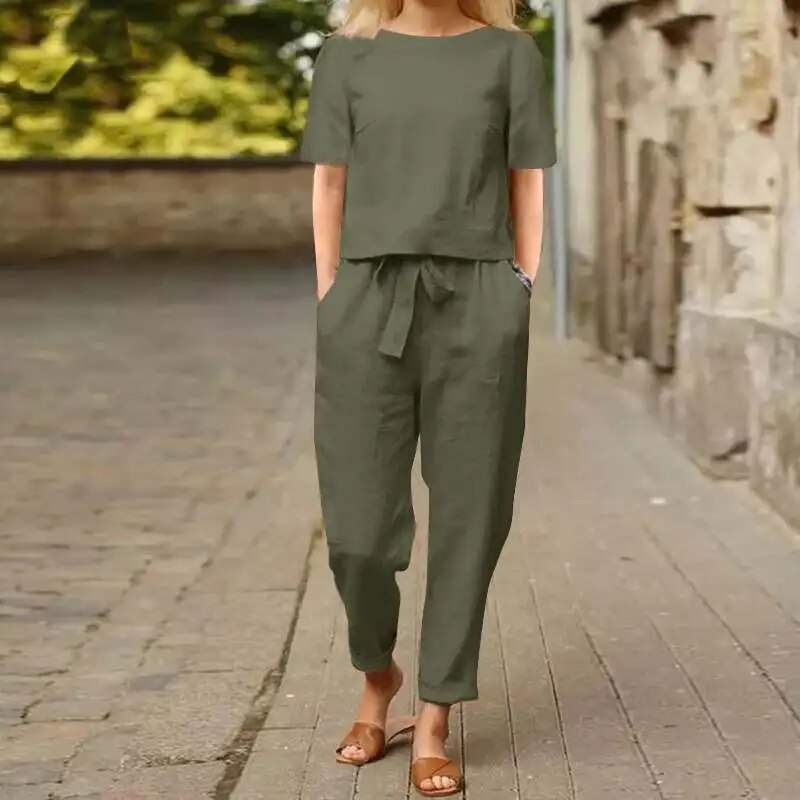 Emma | Casual Chic Jumpsuit van Polyester en Katoen 4