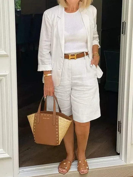 Sophie | Elegante Katoenen Blazer Set voor Warme Dagen 1