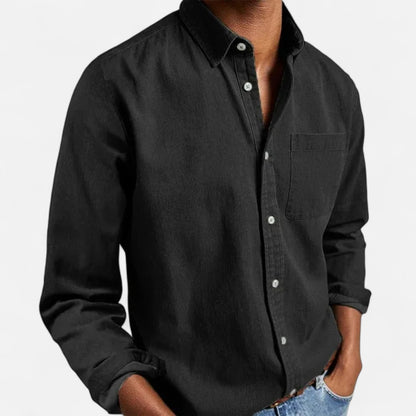 Heren Effen Langarmshirt