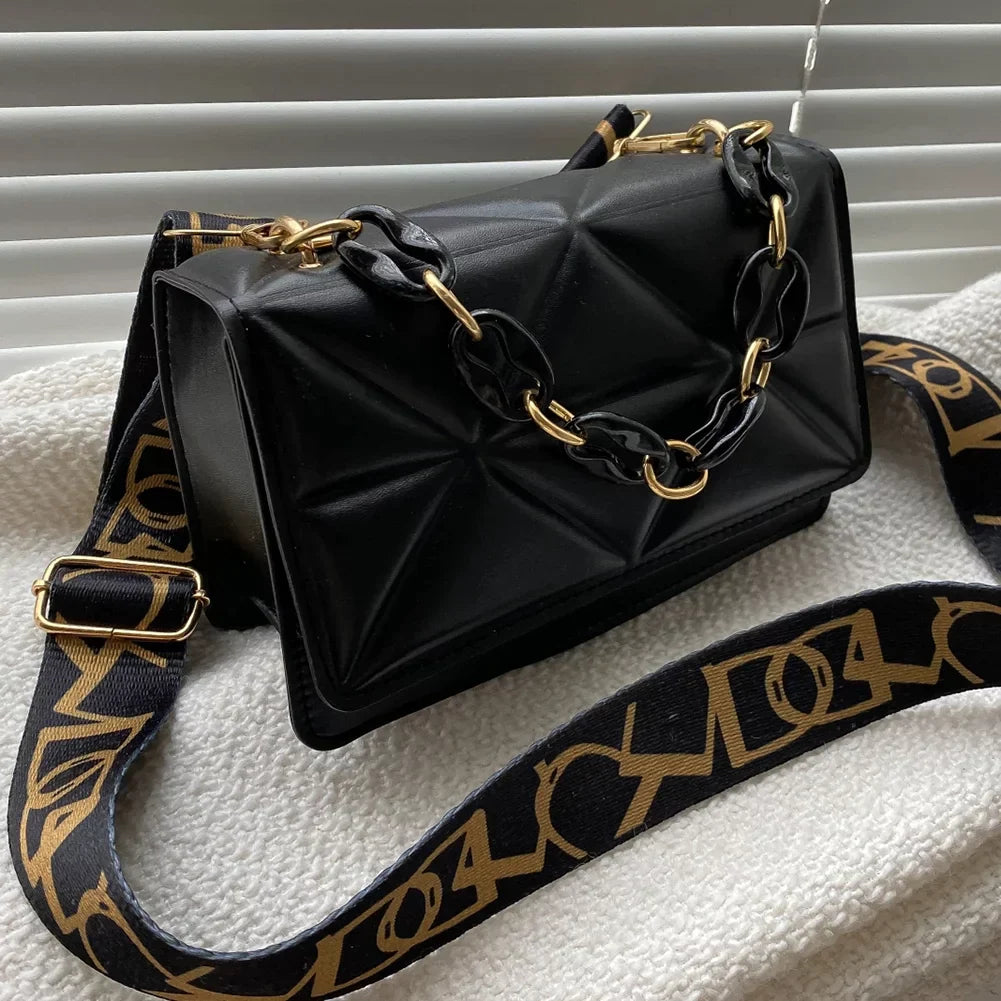 Dames handtas – gewatteerd, met kettingriem, crossbody, stijlvol