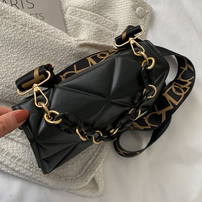 Dames handtas – gewatteerd, met kettingriem, crossbody, stijlvol