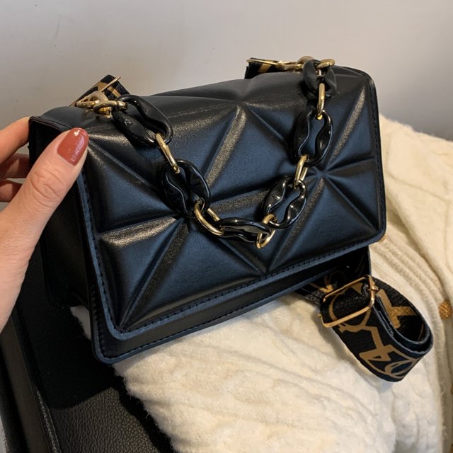 Dames handtas – gewatteerd, met kettingriem, crossbody, stijlvol
