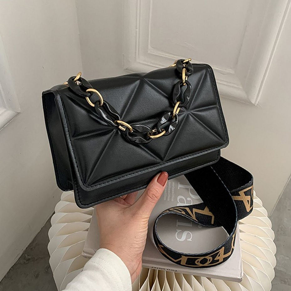 Dames handtas – gewatteerd, met kettingriem, crossbody, stijlvol