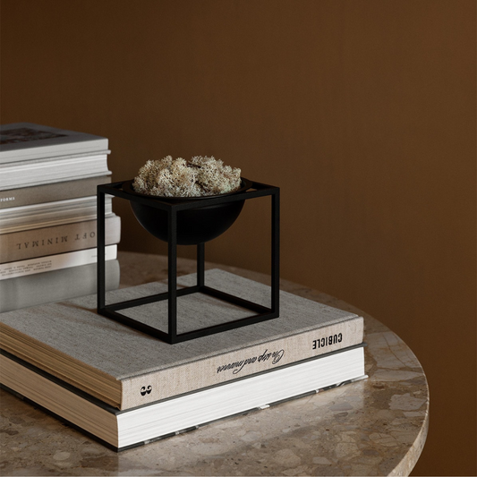 Mova Decoratieve Stalen Kom – Waterdichte Kubusvormige Schaal met Geometrisch Design