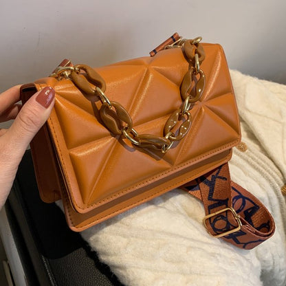 Dames handtas – gewatteerd, met kettingriem, crossbody, stijlvol