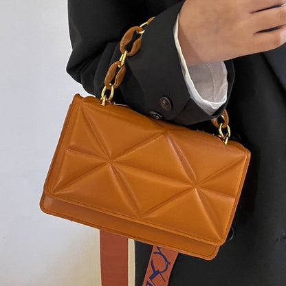Dames handtas – gewatteerd, met kettingriem, crossbody, stijlvol