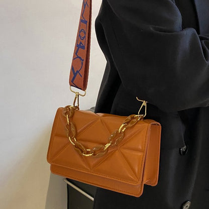 Dames handtas – gewatteerd, met kettingriem, crossbody, stijlvol