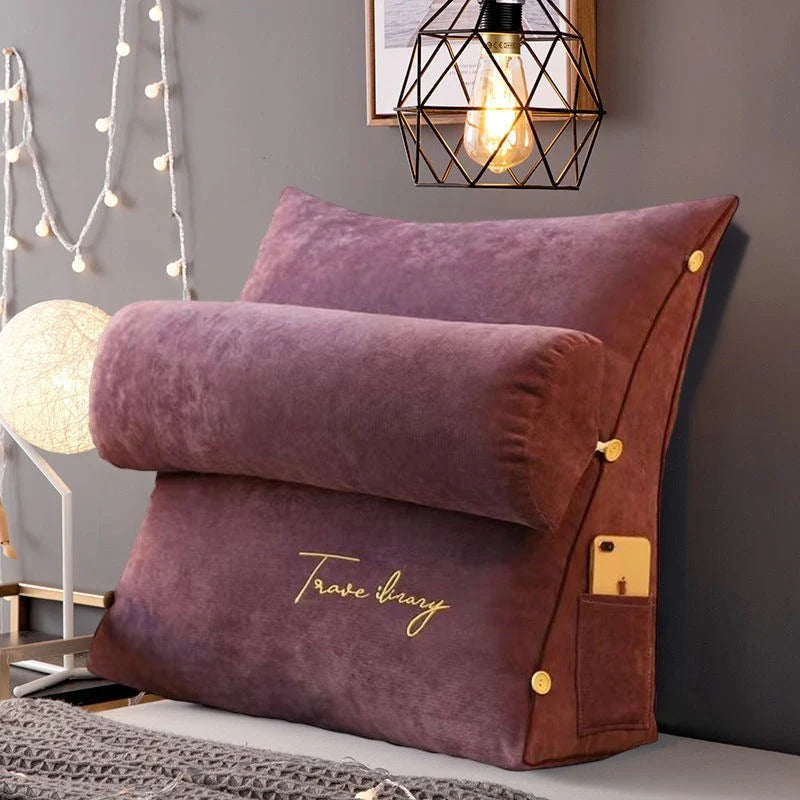 Keilvorm Rugkussen – Steun- & Leeskussen voor Bank, Bed of Stoel | 60×50×30 cm