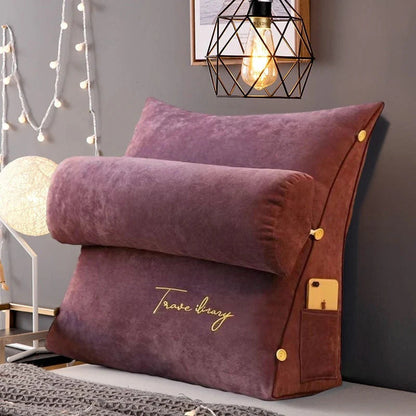 Keilvorm Rugkussen – Steun- & Leeskussen voor Bank, Bed of Stoel | 60×50×30 cm