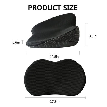 Autostoelverhoger met Memory Foam – Zitkussen van 9 cm Hoog voor Kleinere Bestuurders | Ergonomisch & Ademend – Zwart, Rood, Beige of Bruin