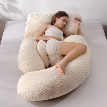 U-vorm Lichaamskussen – Ergonomisch, Ademend & Wasbaar 82×168 cm