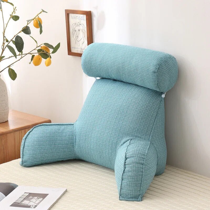 LuxeNest | Ergonomic Comfortable Reading Cushion with Side Pocket 4