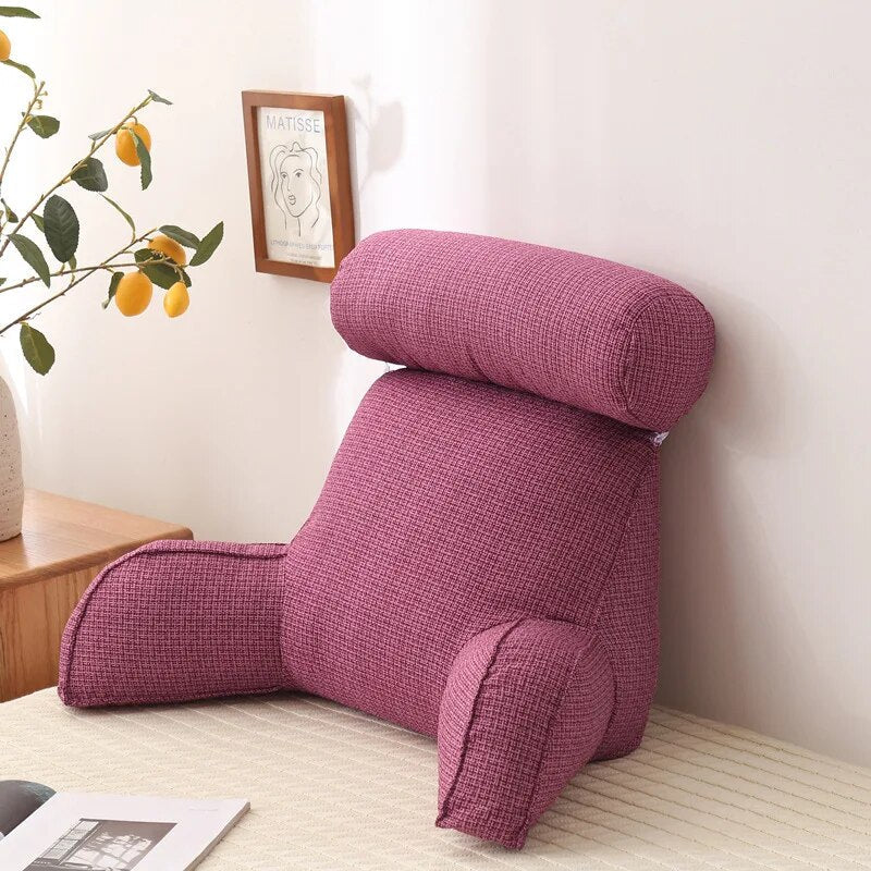 LuxeNest | Ergonomic Comfortable Reading Cushion with Side Pocket 5