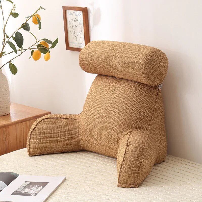 LuxeNest | Ergonomic Comfortable Reading Cushion with Side Pocket 2