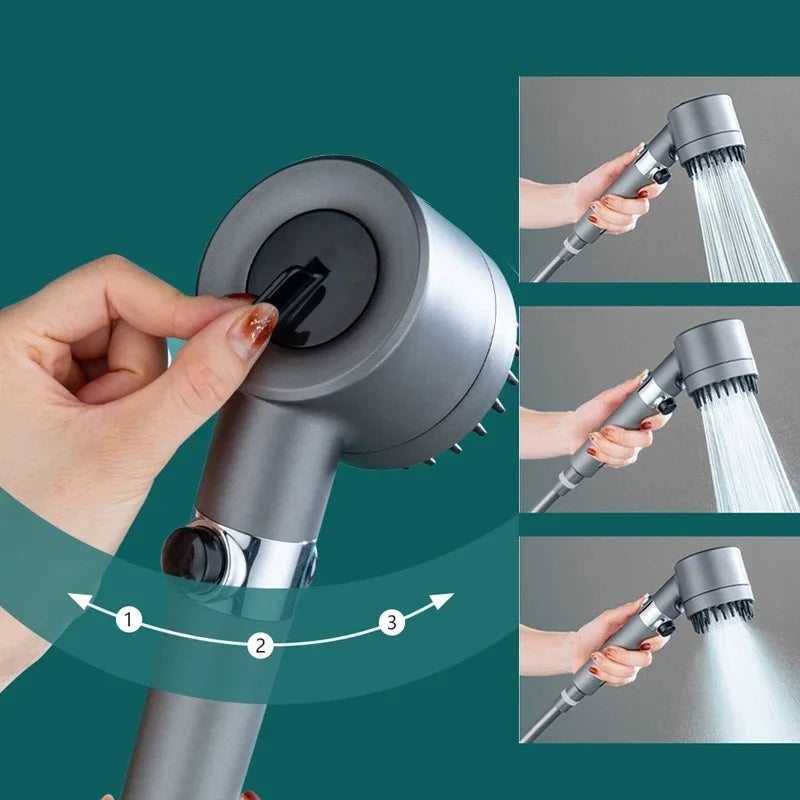 Douchkop met filter – Massagefunctie, krachtig waterstraal, ABS kunststof, 24 cm