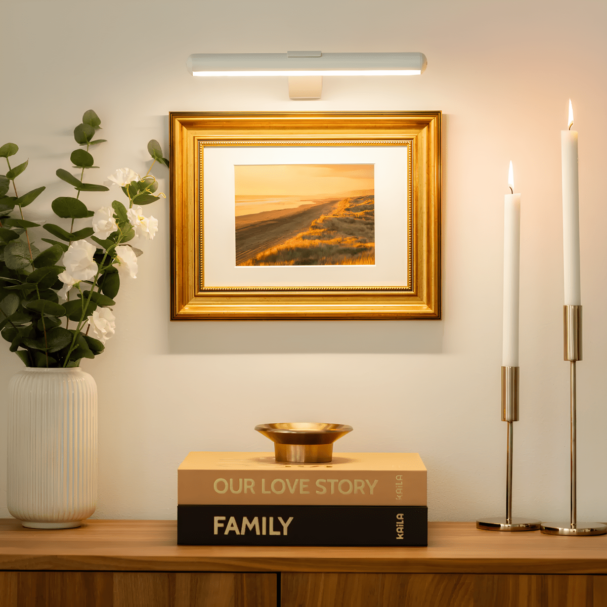 FrameLuxe Schilderij Wandlamp – Draadloze Verlichting voor Kunst en Foto's