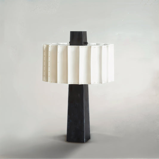 Nuvra Zwart-Witte Minimalistische Tafellamp – Moderne Dimbare Designlamp met Stoffen Kap, Warm Licht voor Woonkamer of Slaapkamer