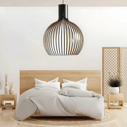 Bamboe hanglamp rond – Handgemaakt, natuurlijk design, Ø35/45 cm