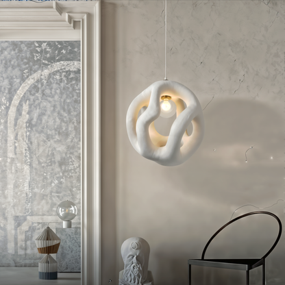 Ardène Minimalistische Hars Plafondlamp – Moderne Dimbare LED Designlamp met Zacht Warm Licht voor Rustige en Stijlvolle Interieurs