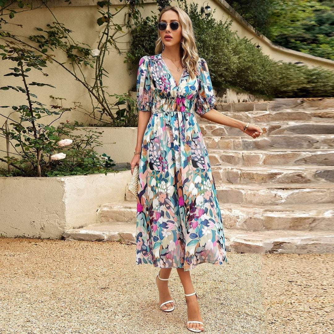 Emma | Elegante V-hals Maxi-jurk 3