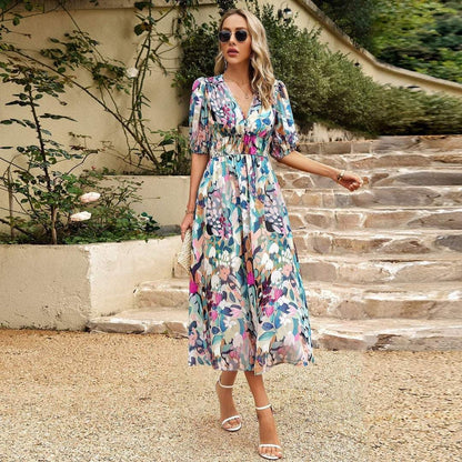 Emma | Elegante V-hals Maxi-jurk 3