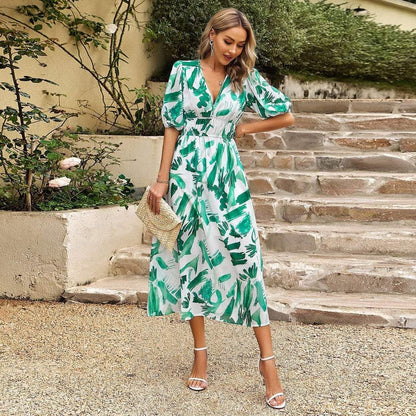 Emma | Elegante V-hals Maxi-jurk 2