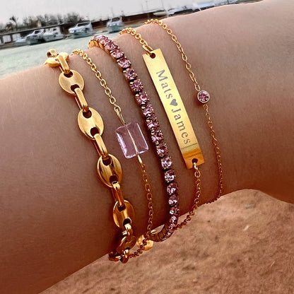 Geboortesteen Armband – Verstelbare Armband van Verguld 925 Sterling Zilver in Goud of Zilver | 12 Symbolische Steenkleuren per Geboortemaand | Luxe Verpakking